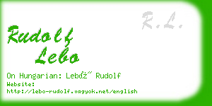 rudolf lebo business card